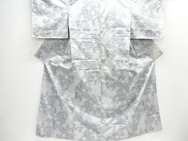 枝花模様織出し西陣お召着物